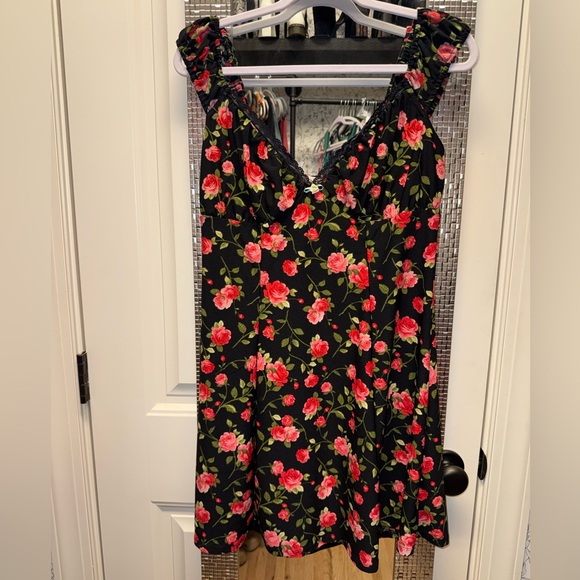 Liberty Love Dresses & Skirts - Liberty Love Black and Red Floral Mini Dress